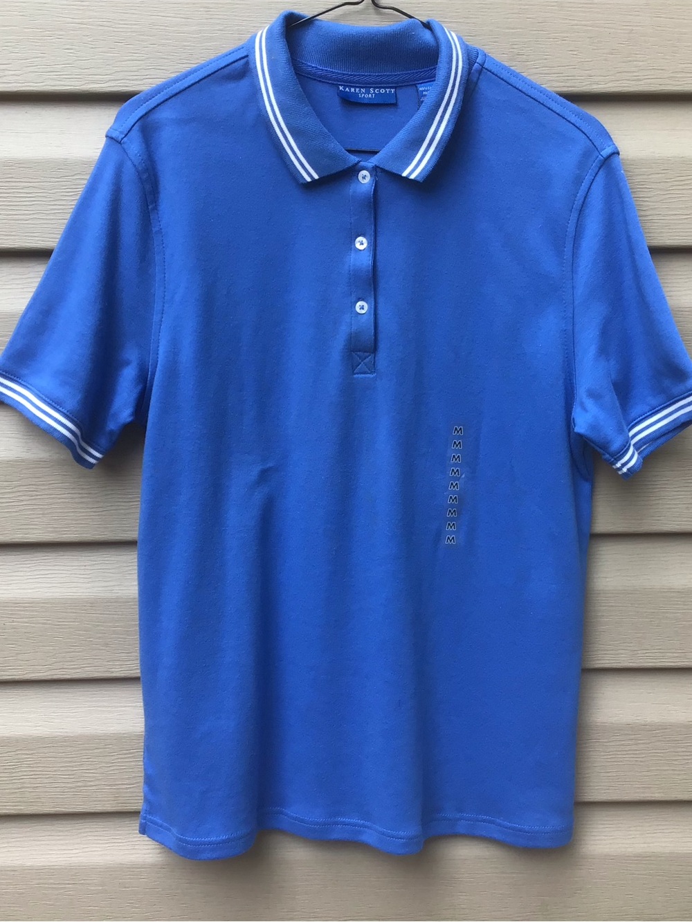 NWT Karen Scott Sport Polo Style Top, Medium